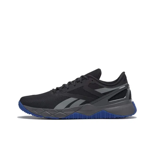 Reebok Nanofle Low Топ Повседневные Беговые Кроссовки Мужские Черные Синие