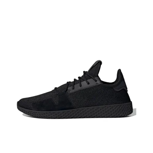 Adidas Originals Pharrell x adidas Tennis Hu V2 Slip-resistant Abrasion-resistant Low Top Tennis Shoes Unisex Black Adidas Originals Pharrell x adidas Tennis Hu V2 Противоскользящие устойчивые к истиранию низкий топ теннисные кроссовки унисекс черный