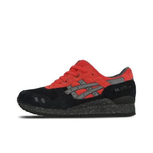 Asics Gel Lyte 3 Low Топ Беговые кроссовки Унисекс Черный Красный