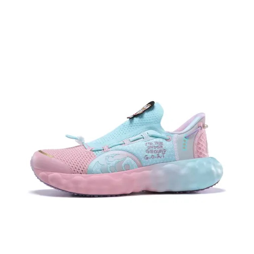 PEAK Шокабассиверы Slip-resistant Abrasion-resistant Низкий топ Беговые кроссовки Мужские Розовый Синий