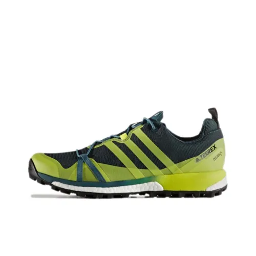 adidas Terrex Agravic Устойчивый к истиранию Противоскользящий Низкий Топ Походная обувь Мужская Черный Зеленый