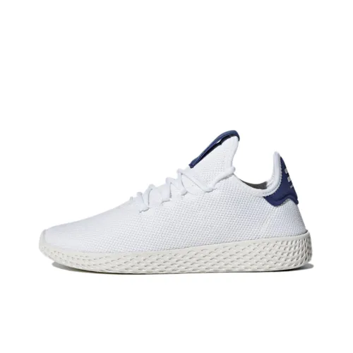 Pharrell Williams x Adidas Originals Tennis Hu Устойчивые к истиранию Дышащие Низкие Кроссовки для тенниса Женские Белые Синие