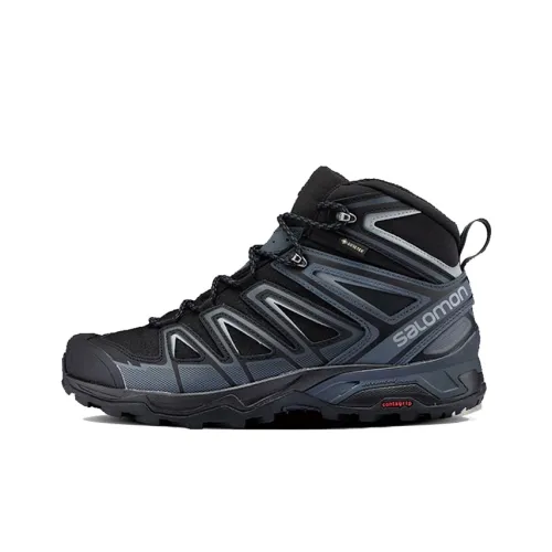 Salomon X Ultra 3 противоскользящий устойчивый к истиранию дышащий высокий топ альпинистская походная обувь мужская черная