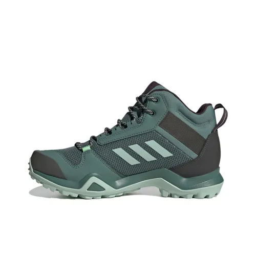 adidas Terrex AX3 GTX MID Gore te Shock Absorbers Slip Resistant High Top Hiking Shoes Women's Gray Green adidas Terrex AX3 GTX MID Gore te Shock Absorbers Slip-Resistant High Top Походная обувь Женская Серый Зеленый