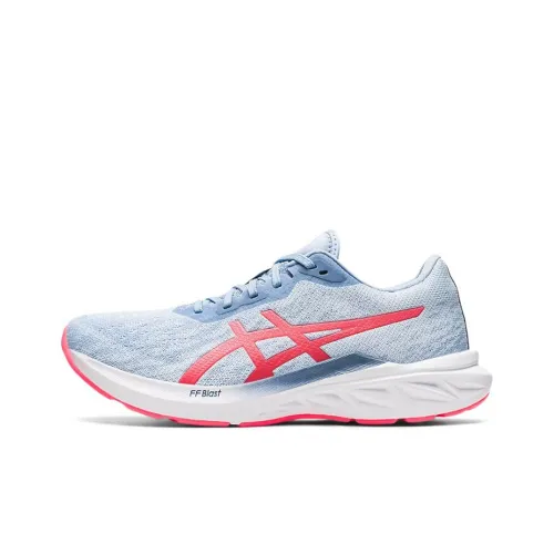 Asics Dynablast 2 Устойчивый к истиранию Дышащий Легкий Низкий Топ Беговые кроссовки Женские Haze Синий Розовый