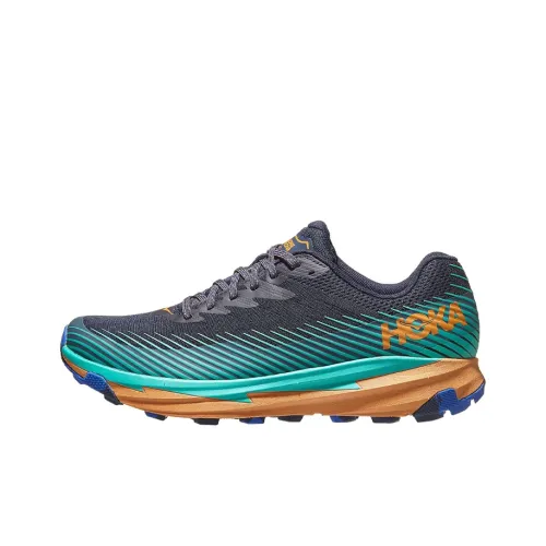 HOKA ONE ONE Амортизаторы Slip-resistant Abrasion-resistant Low-top Trail Беговые кроссовки Мужские Серый Синий
