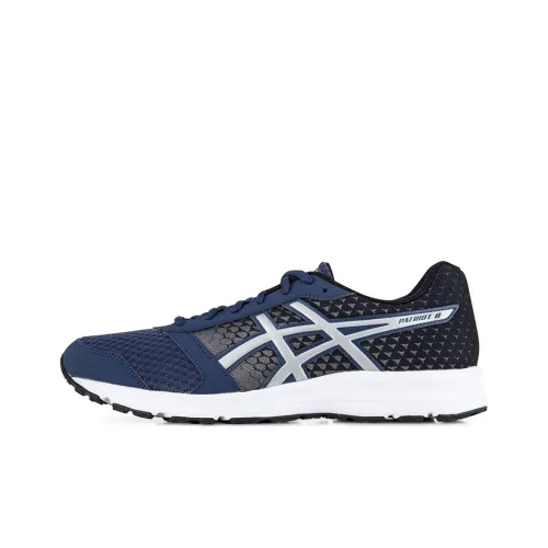 Asics Patriot 8 Устойчивый к истиранию Дышащие Низкие Кроссовки для Бега Мужские Темно-синий Белый