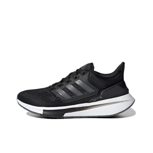 Adidas EQ21 Run Slip-Resistant Abrasion-Resistant Breathable Low-Top Running Shoes Women's Black White Adidas EQ21 Run Противоскользящие Устойчивые к истиранию Дышащие Низкие Беговые Кроссовки Женские Черный Белый