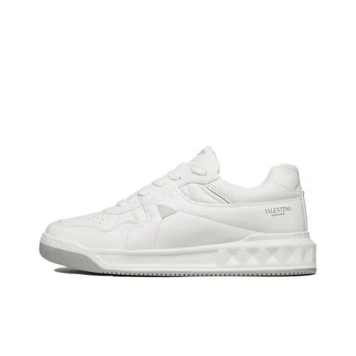 Valentino One Stud Low Топ Стильные Скейтбординги Мужской Белый