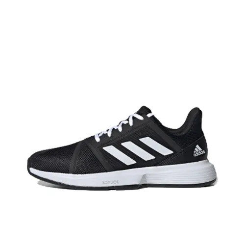 Adidas Courtjam Bounce Нескользящий Легкий Низкий Топ Кроссовки для тенниса Мужские Черно-белые