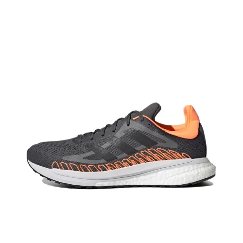 Adidas Solar Glide Дышащий Низкий Топ Повседневные Беговые Кроссовки Мужские Серый Оранжевый