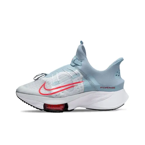 Nike Air Zoom Tempo Next% Амортизаторы Шок Сопротивление к Износу Противоскользящие Низкий Топ Беговые кроссовки Женские Серый Синий