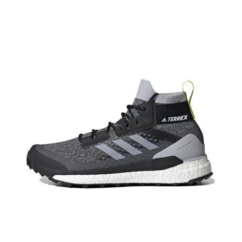 adidas Terrex FREE HIKER PRIMEBLUE Устойчивый к истиранию Противоскользящий Высокий Топ Повседневная обувь Мужская Серый Черный Желтый