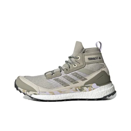 adidas Terrex FREE HIKER Синий Нескользящий Легкий Высокий Топ Уличная Обувь Женская Светло-Коричневый