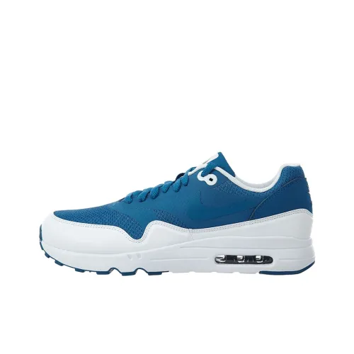 Nike Air Max 1 Low Топ Беговые кроссовки Мужской Синий Белый