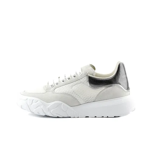 Alexander McQueen Court Trainer Low Топ Стильные Скейтбординги Мужской Белый Угольный