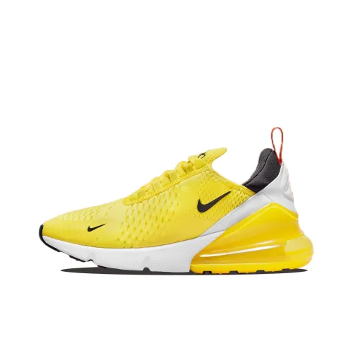 Nike Air Max 270 Low Топ Повседневные Беговые Кроссовки Женские Ярко-Желтые