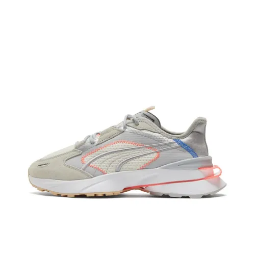 PUMA Shock Absorbers Slip-Resistant Abrasion-Resistant Breathable Low-Top Casual Running Shoes Unisex Gray Orange PUMA Shock Absorbers Противоскользящие устойчивые к истиранию дышащие низкий верх повседневные беговые кроссовки унисекс серый оранжевый