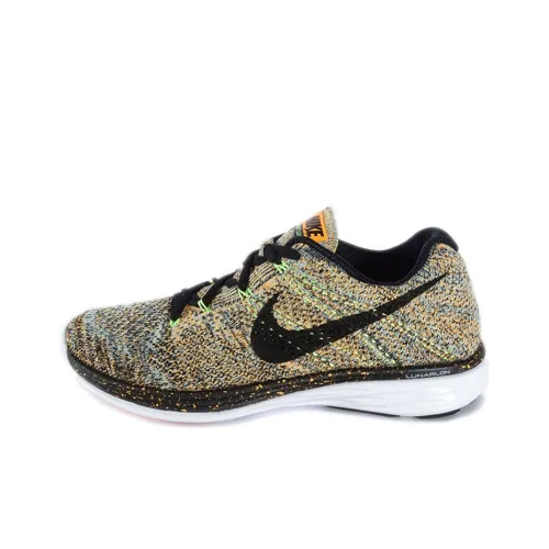 Nike Flyknit Lunar 3 Амортизация Противоскользящий Устойчивый к истиранию Легкий Низкий Топ Беговые кроссовки Женские