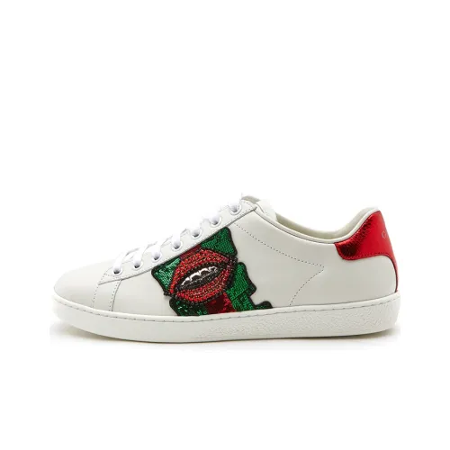 GUCCI Ace Low Топ Повседневная Скейтборд Обувь Женская Белая