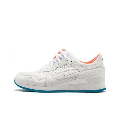 Asics Gel Lyte 3 Low Топ Беговые кроссовки Мужские Белые Синие и Оранжевые