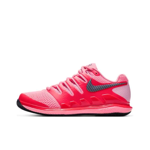 Nike Vapor X Court Air Zoom Shock Absorbers Slip-Resistant Low Top Tennis Shoes Women's Red Pink