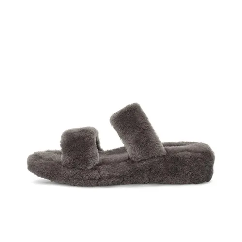 UGG Резина Слипоны Женские Угольный Серый
