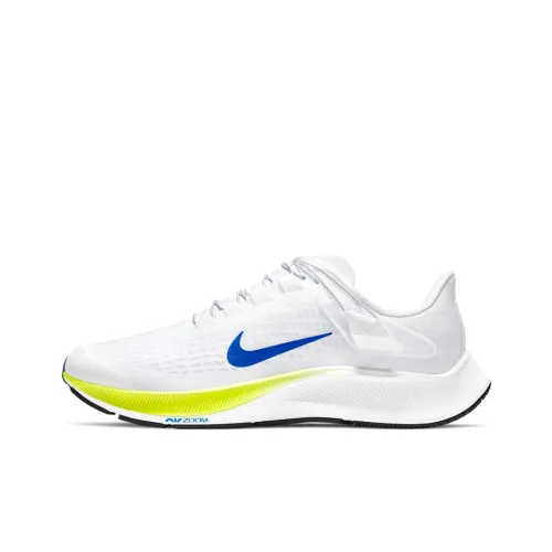 Nike Pegasus 37 Амортизаторы Slip-resistant Abrasion-resistant Низкий топ Беговые кроссовки Мужские Белый Синий Желтый