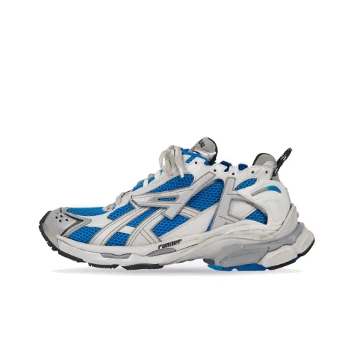 Balenciaga Runner Low Топ Спортивная Повседневная Обувь Мужская Синяя Потертый