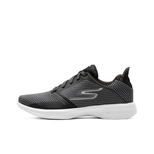 Skechers Go Walk 4 Low Топ Беговые кроссовки Женские Черный белый