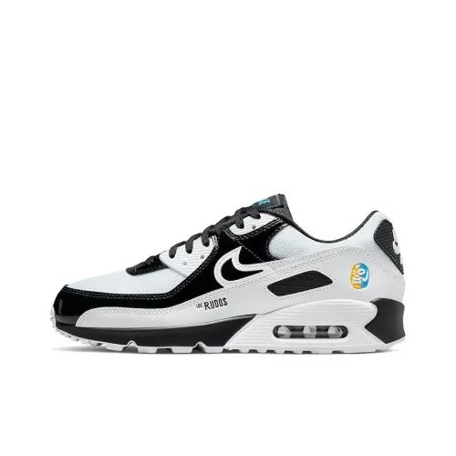 Nike Air Max 90 Low Топ Air Cushion Беговые кроссовки Мужские Черно-белые