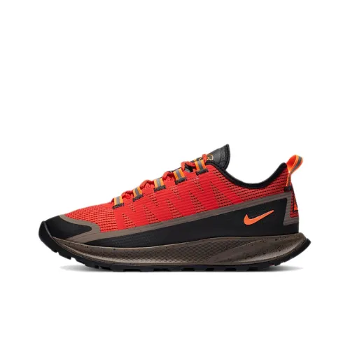 Nike ACG Air Nasu Shock Absorbers Slip-Resistant Low Top Hiking Shoes Men's Black Red Найк ACG Air Nasu Шокабсорберы Противоскользящие Низкий Топ Походная обувь Мужская Черный Красный
