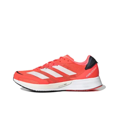 Adidas Adizero Adios 6 Slip-Resistant Low Top Повседневные Беговые Кроссовки Унисекс Красный Белый