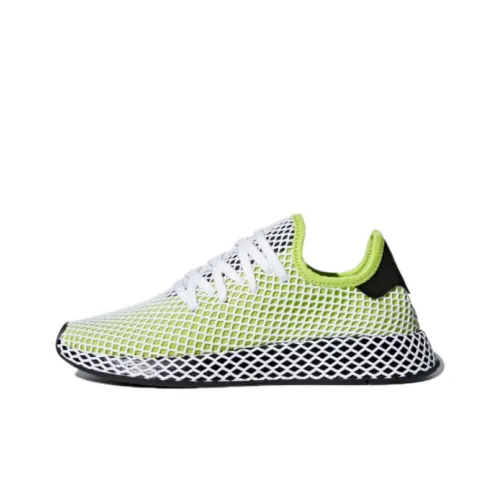 Adidas Originals Deerupt Slip-on Устойчивый и Дышащий Низкий Топ Беговые кроссовки Мужские Зеленый Белый Черный