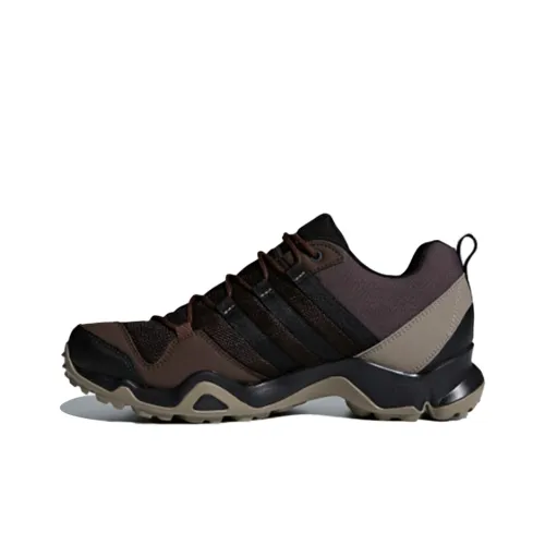 adidas Terrex Ax2r Slip-Resistant Низкий Топ Походная обувь Мужская Черная Коричневая