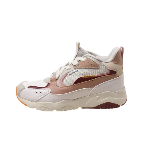 LINING Амортизация MID Беговые кроссовки Женские Коричнево-серый Красный