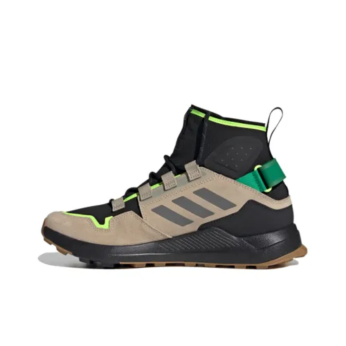 adidas Terrex Hikster MID Устойчивый к истиранию Высокий Топ Уличная Обувь Мужская Черный Коричневый