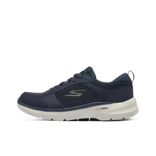 Skechers Go Walk 6 Low Топ Повседневные Беговые кроссовки Мужские Морской синий
