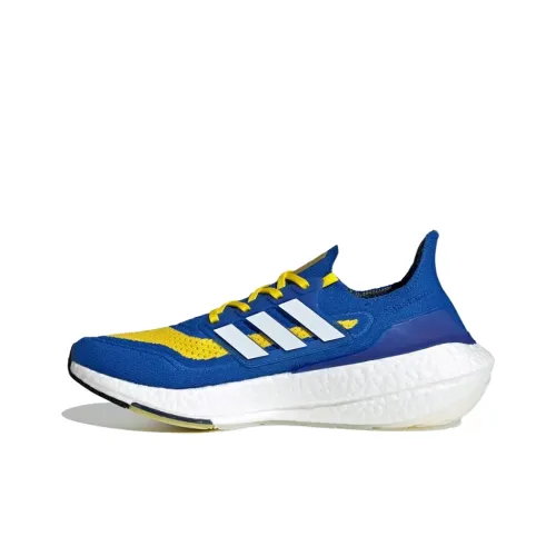 Adidas ULT Slip Резистентный и Дышащий MID Топ Беговые кроссовки Мужской Синий Белый Желтый