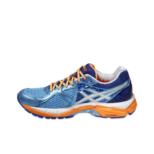 Asics GT 2000 3 Устойчивый к истиранию Дышащие Низкие Кроссовки для Бега Женские Синие Оранжевые Ширина 2A
