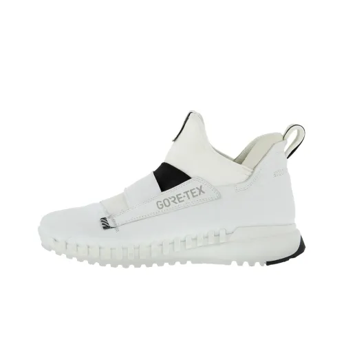 Ecco Zipfle Водонепроницаемый MID Топ Беговые кроссовки Женские Белые