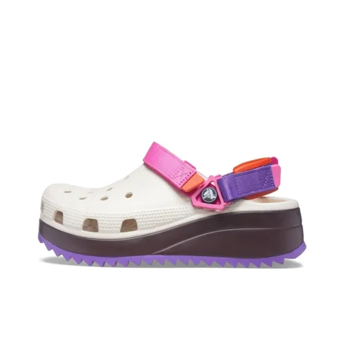 Crocs Classic Clog Sabo Унисекс Белый Розовый Фиолетовый