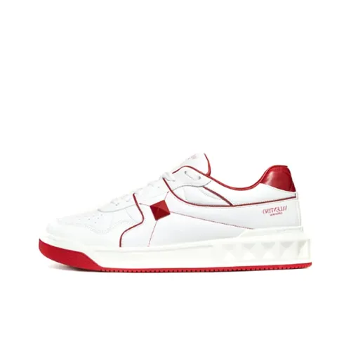 Valentino One Stud Low Топ Стильные Скейтбординги Мужской Белый