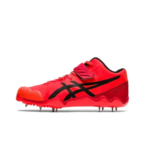 ASICS JAVELIN PRO 2 Амортизация Износостойкий MID Топ Беговые кроссовки Унисекс Красный