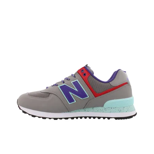 New Balance NB 574 Классический Дышащий И Устойчивый к Износу Низкий Топ Беговые Кроссовки Женские Серый Фиолетовый