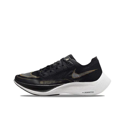 Nike ZoomX Vaporfly Next% 2 Low Топ Карбоновая плита Марафон Длинный бег Гонки Беговые кроссовки Женские Черный золотой