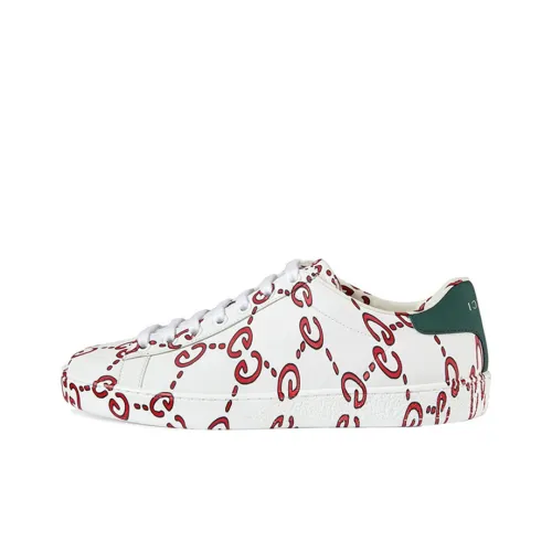 GUCCI Ace Low Топ Стильные Скейтбординги Женские Белые