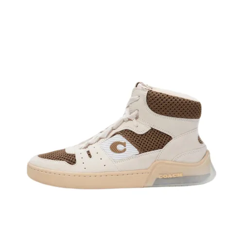 COACH Высокий Топ Стильный Скейтбординг Мужской Бежевый
