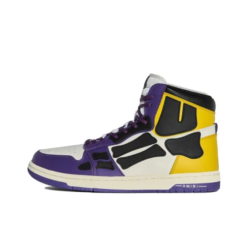 AMIRI Skel Топ Hi Кость Обувь Стильные Скейтбординги Мужской Белый Фиолетовый