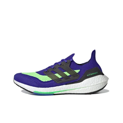 Adidas Ultraboost 21 Противоскользящий устойчивый к истиранию низкий топ тренировочные беговые кроссовки унисекс сиреневый